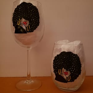 BIG AFRO Wine Glass Set