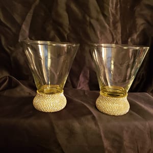 Bottom Bling Martini Glass 2 pc